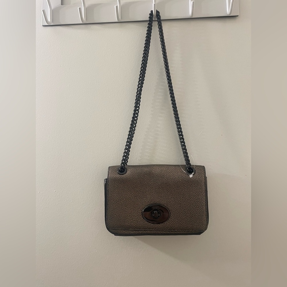 NWT Coach Mini Metallic Chain Crossbody